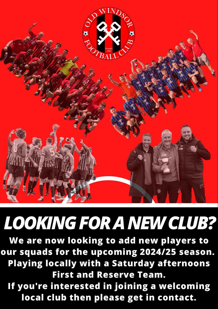 We return to training this coming Wednesday at Old Windsor Recreation Ground 18:30 start.