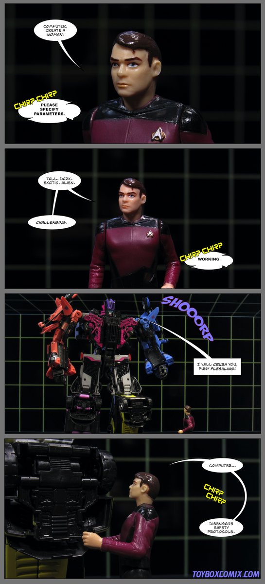 ToyBoxComix's tweet photo. Random Old Comic: Holodeck Adventure, Part II https://t.co/bmOACkOK56 #Flowspade #Lunaclub #Megaempress #Megatronia #Moonheart #StarTrek #Transformers #Trickdiamond #WillRiker https://t.co/mW3ZzetbUP