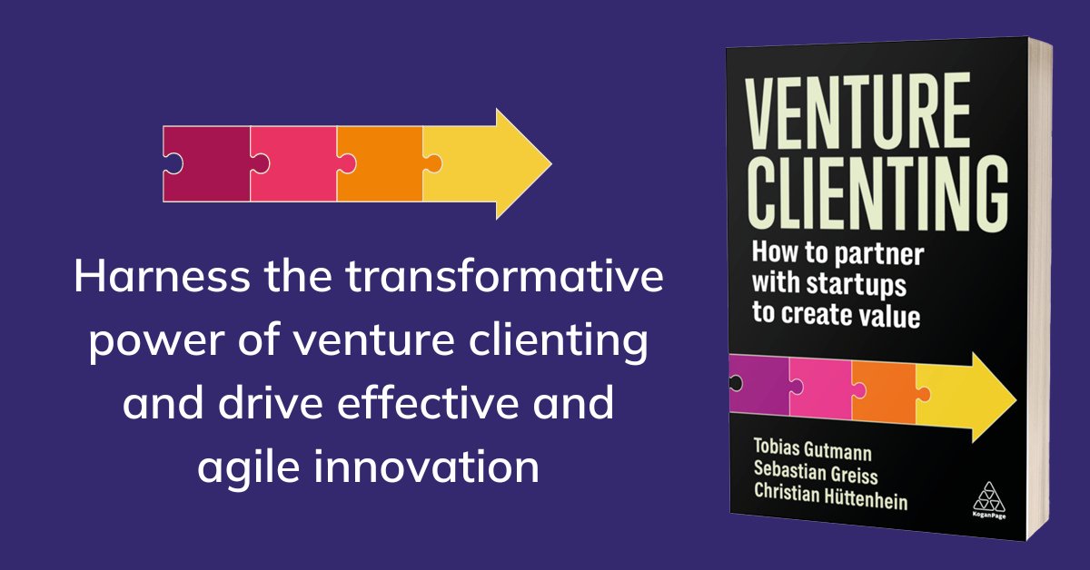 KoganPageBiz's tweet photo. How can venture clienting drive innovation in your organization?

Discover frameworks, tools and methodologies to help you establish and manage a successful #venture client unit, with '#VentureClienting': https://t.co/nl85CczI7U https://t.co/X9JZTkE3DQ