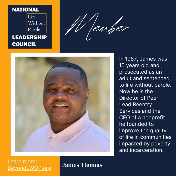 Discover the incredible work of our NLC members like James Thomas on BeyondLWOP.org. Together, we strive for a justice system that offers hope and rehabilitation. #BeyondLWOP
