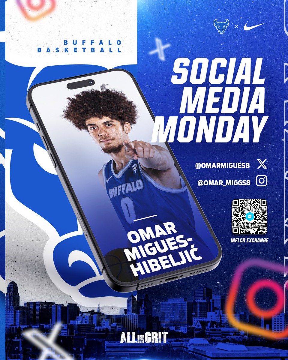 Buffalo Men's Basketball (@ubuffalombb) on Twitter photo ๐ฒ Social Media Monday: #๏ธโฃ0๏ธโฃ
โ๏ธ: Omar Migues-Hibeljiฤ
<a href="/omarmigues8/">Omar Migues</a> | #ALLinGRIT๐ค ๐ฒ Social Media Monday: #๏ธโฃ0๏ธโฃ
โ๏ธ: Omar Migues-Hibeljiฤ
<a href="/omarmigues8/">Omar Migues</a> | #ALLinGRIT๐ค