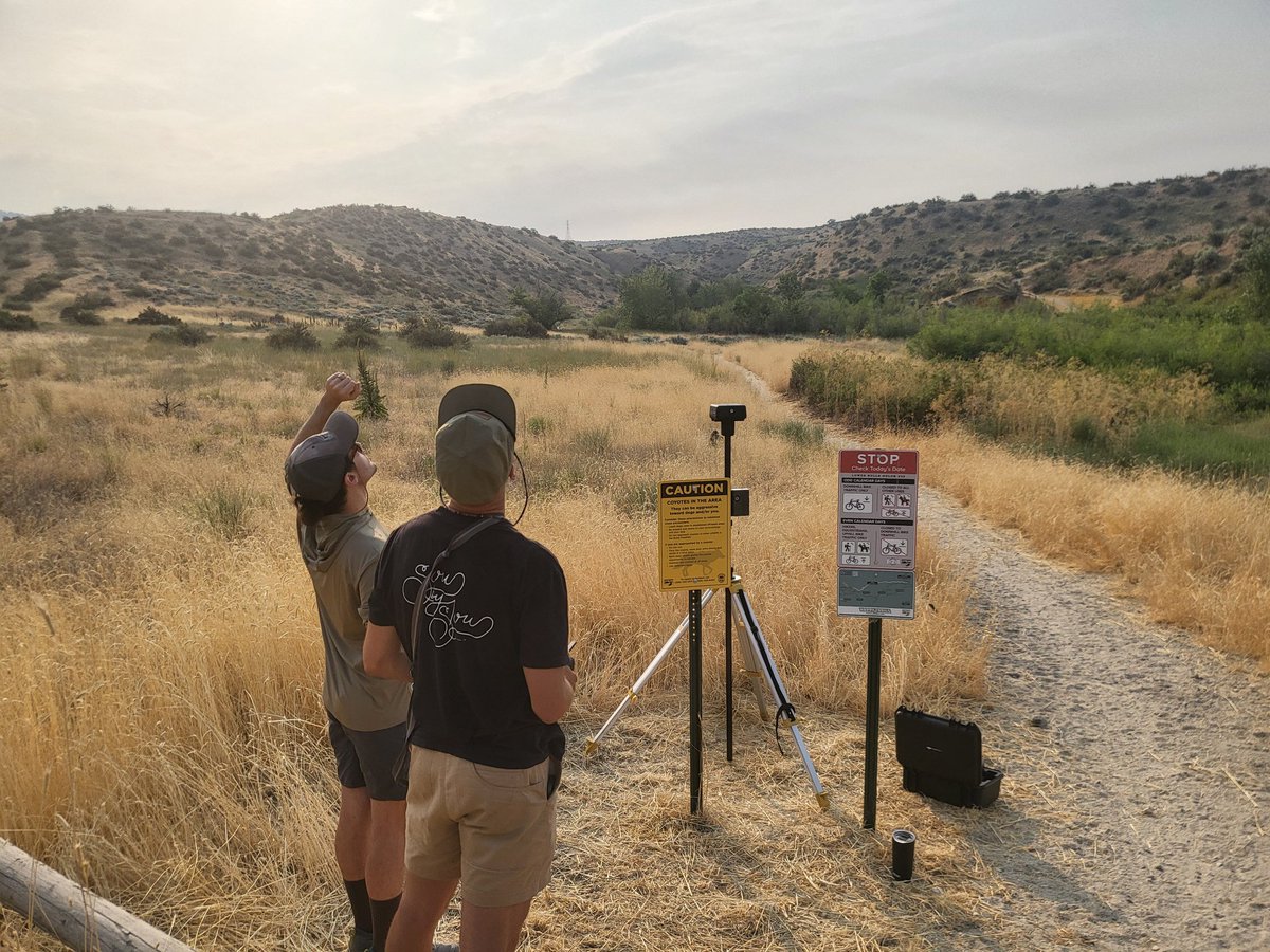 TUScience's tweet image. Jordan Fields, our Aquatic Resiliency Scientist, and Louis Jochems, our #GISc Director, testing out new Mavic 2 Multispectral drone.  #drone #uav #unmannedaerialvehicle #multispectral #remotesensing