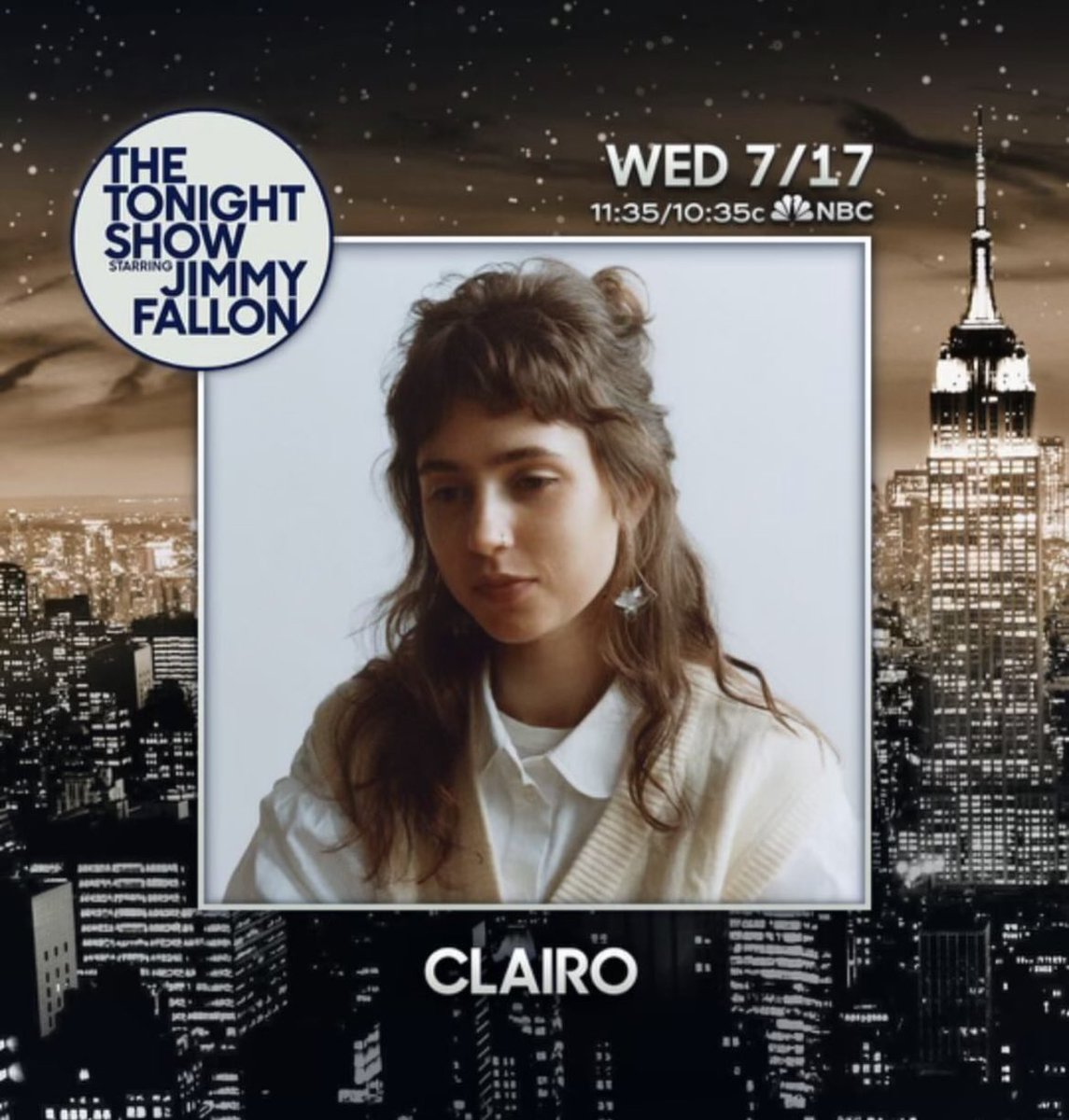clairontour's tweet image. clairo will be performing on the tonight show starring jimmy fallon on july 17th! ⭐️🗝️