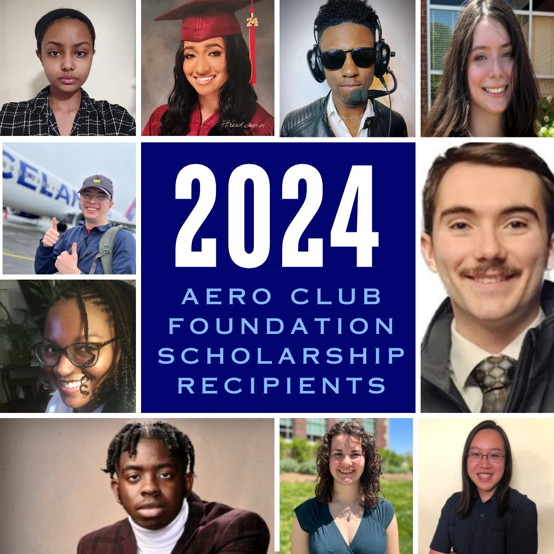 The Aero Club Foundation is pleased to announce that it will award $5,000 scholarships to 10 Washington DC area students pursuing an education and career in aerospace!  💰✈️💵🚀

View the press release ➡️ aeroclub.org/aero-club-foun…

Congratulations to the 2024 recipients:
⭐️Brett