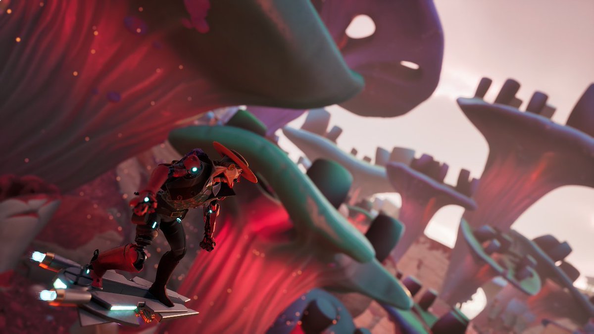 Never leave the shuttle without your hoverboard! Whether its outrunning the enemy team or carving through mountains and jungle, this is not a planet you want to be stuck running on foot through!

#indiegame