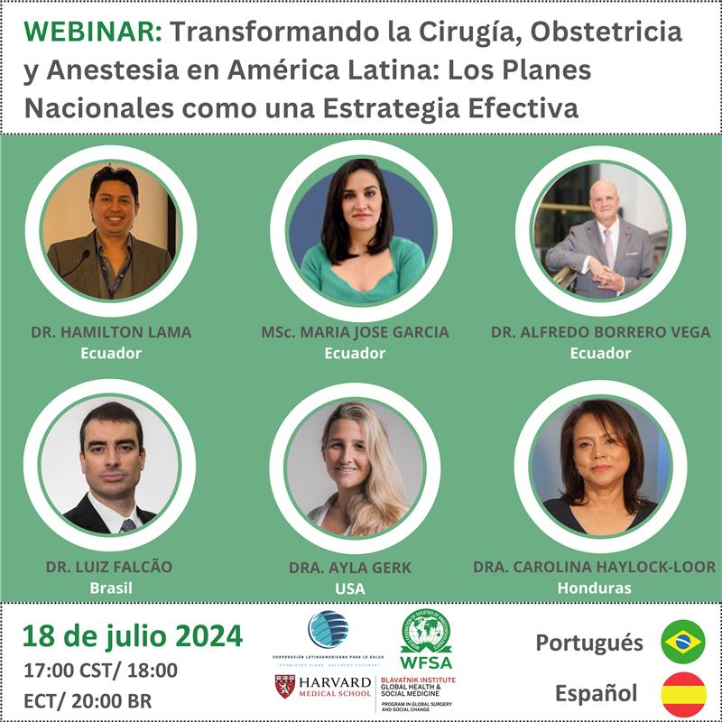 saludlatam_org's tweet photo. ¡Fortalecer los sistemas quirúrgicos en la región, es posible! ✨

Junto a @wfsaorg invitamos a los #anestesiólogos de las #Américas a participar en este webinar para debatir sobre la importancia de contar con #NSOAPs que guíen el proceso de transformación que necesita cada país. https://t.co/O2W3f5aR0o