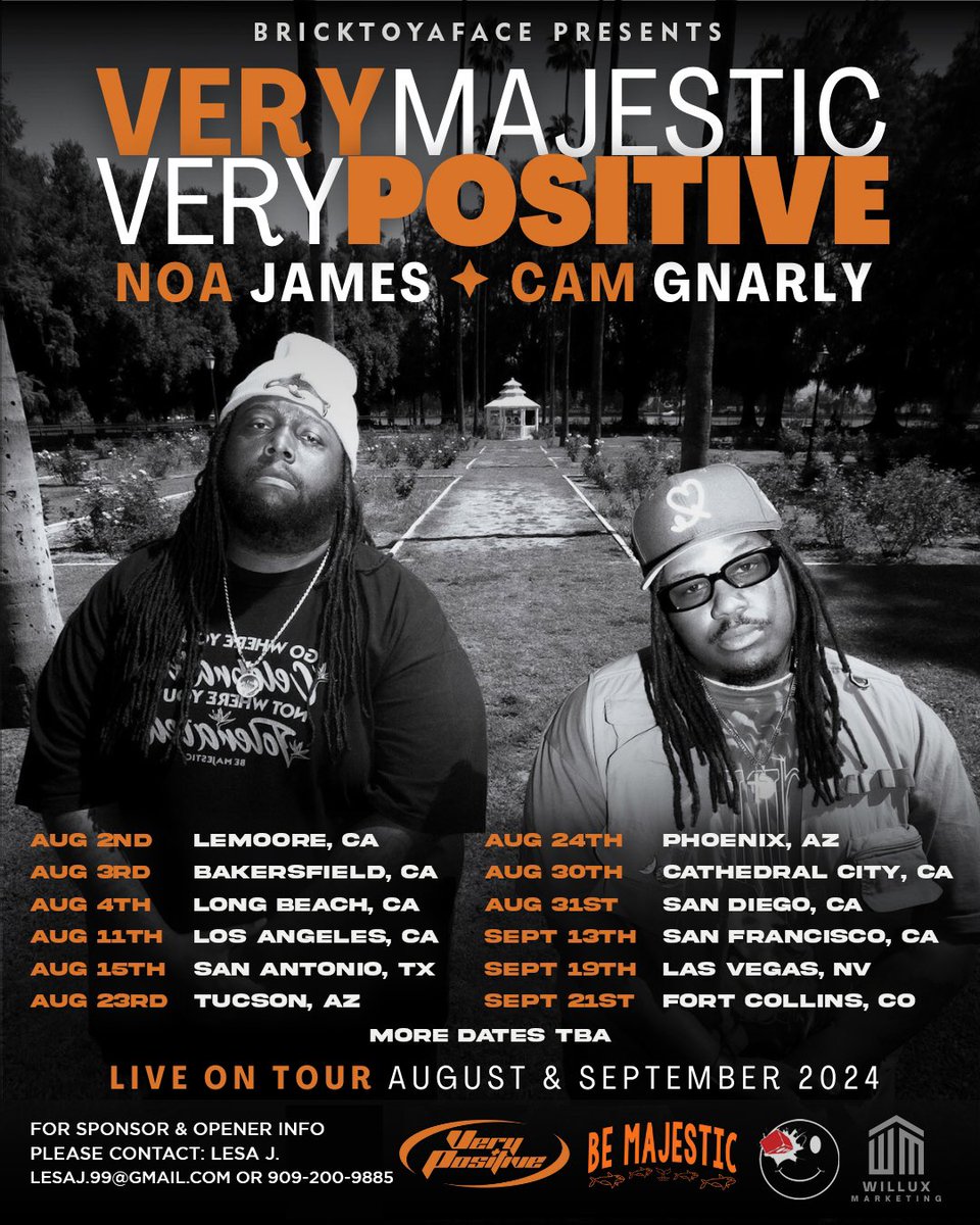 Excited to hit the road for these next two months // August - September is Tour Time 

“Very Majestic, Very Positive” 
<a href="/NoaJames/">Noa James</a> x <a href="/CamGnarly/">NORTHEND GNARLY</a>