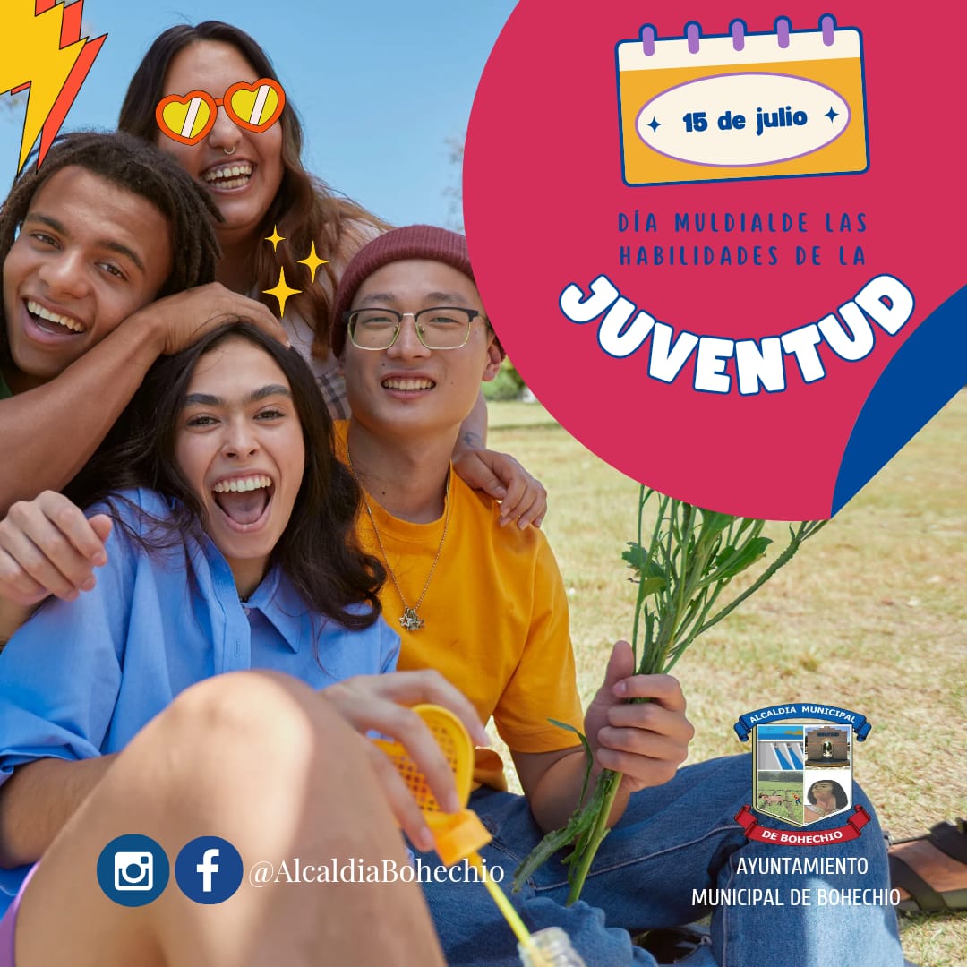 AlcaldiBohechio's tweet photo. El 18 de diciembre de 2014, la Asamblea General de las Naciones Unidas (ONU), mediante resolución, designó el 15 de julio como Día Mundial de las Habilidades de la Juventud, cuyo fin es sensibilizar sobre la importancia de invertir en las habilidades de la juventud. https://t.co/JC01iPFqg6
