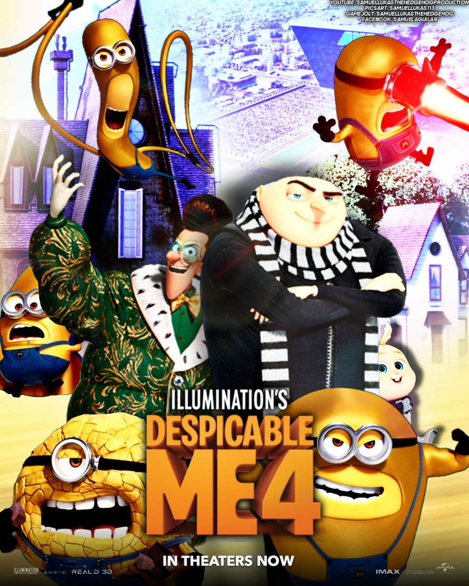 Samuellukas113's tweet photo. Despicable Me 4 Poster #Despicableme #DespicableMe4 #minions #gru #grujr #universal #illuminationentertainment #minions https://t.co/MJyl0vfoHG