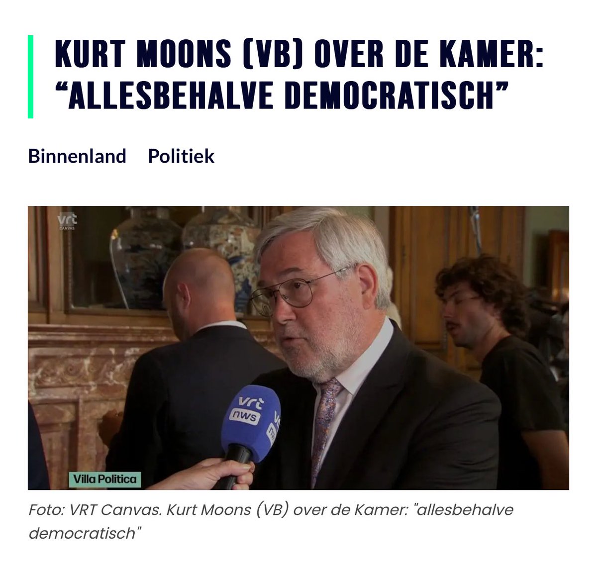 De eed afgelegd in de Kamer van Volksvertegenwoordigers. De komende jaren zal ik jullie zo goed mogelijk vertegenwoordigen en blijf ik in dit ondemocratische instituut ijveren voor Vlaams zelfbestuur.