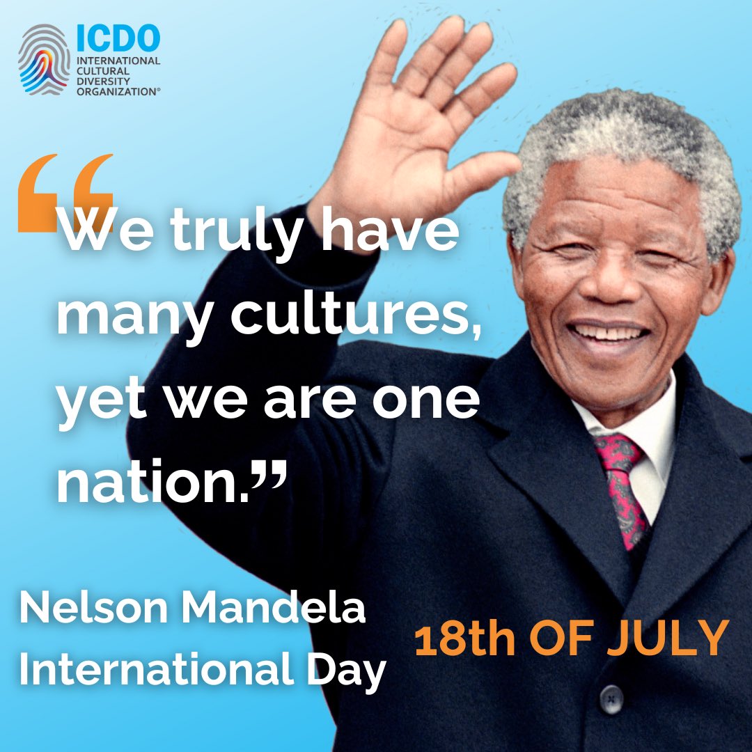 #MotivationalMonday Honoring the legacy of Nelson Mandela - a symbol of hope and resilience. #MandelaDay2024 #icdo