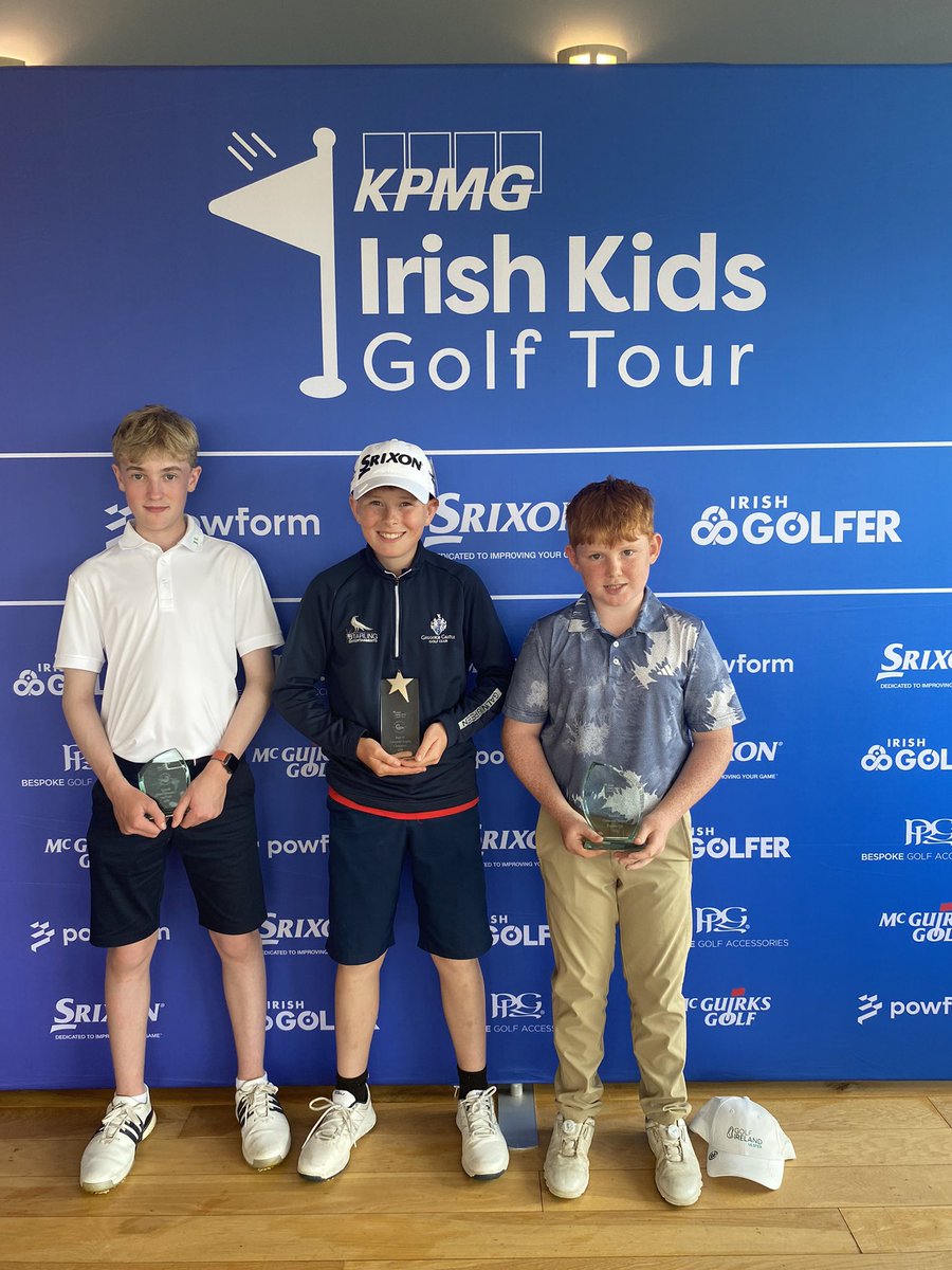 KPMG Irish Kids Golf Tour (@irishkidsgolf) on Twitter photo Boys 12’s Connacht Trophy at <a href="/StrandhillGC/">Strandhill Golf Club</a> . Champion- Rory Brown <a href="/GalgormGolf/">Galgorm Golf</a>
Runner Up- Charlie O Hora- Ballybofey & Stranorlar GC
3rd Place- Henry Campbell- <a href="/Holywoodgc1904/">Holywood Golf Club</a> Boys 12’s Connacht Trophy at <a href="/StrandhillGC/">Strandhill Golf Club</a> . Champion- Rory Brown <a href="/GalgormGolf/">Galgorm Golf</a>
Runner Up- Charlie O Hora- Ballybofey & Stranorlar GC
3rd Place- Henry Campbell- <a href="/Holywoodgc1904/">Holywood Golf Club</a>