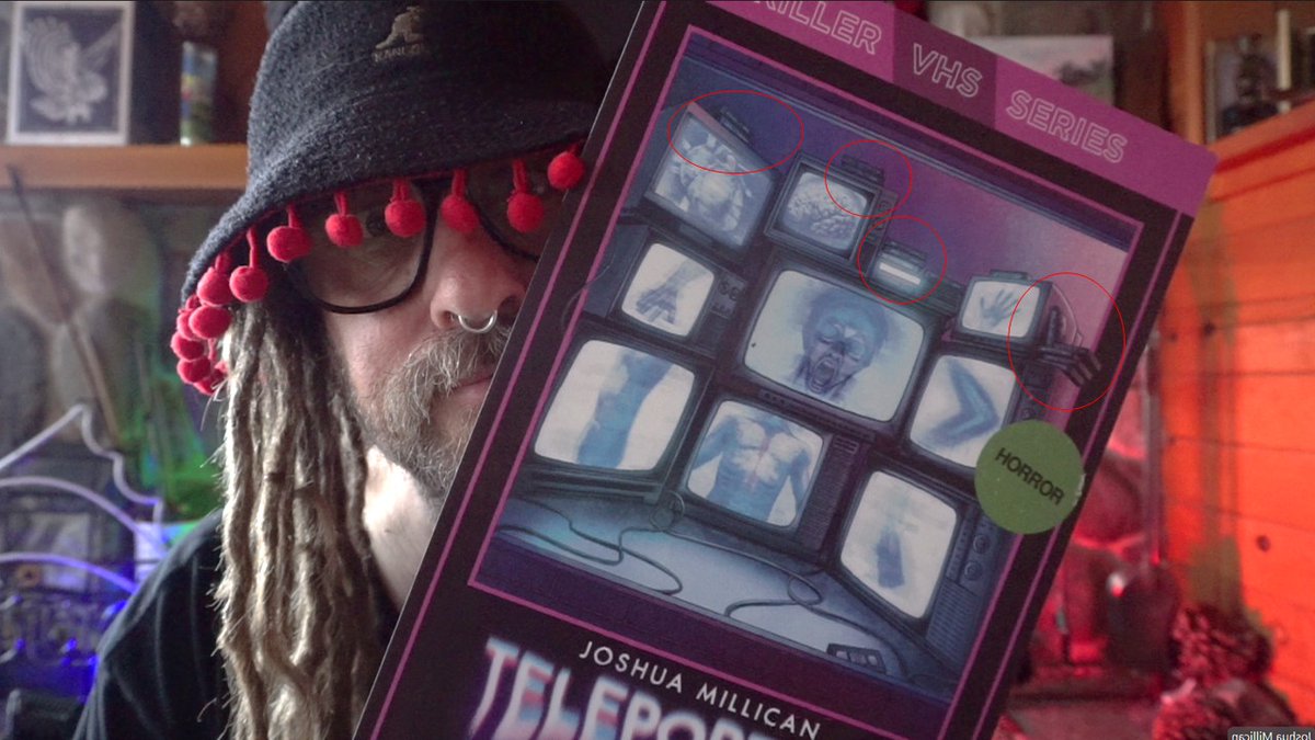 josh_millican's tweet photo. I wonder if @AlexEbenstein, @BrianMcWriter, and @tanyacarinae have spotted their Easter Eggs yet?

📼Killer VHS #3📼
🤩TELEPORTASM😱

Cover Art @MarcVuletich 
Out now from @ShortwaveBooks https://t.co/9MO0OVVTp0