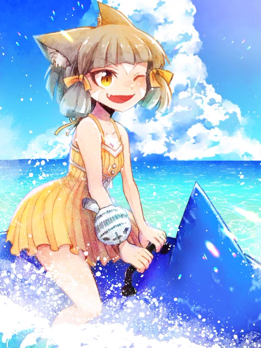 水着あんまり描かないのでレア枠絵を再掲(ついでに浴衣も)