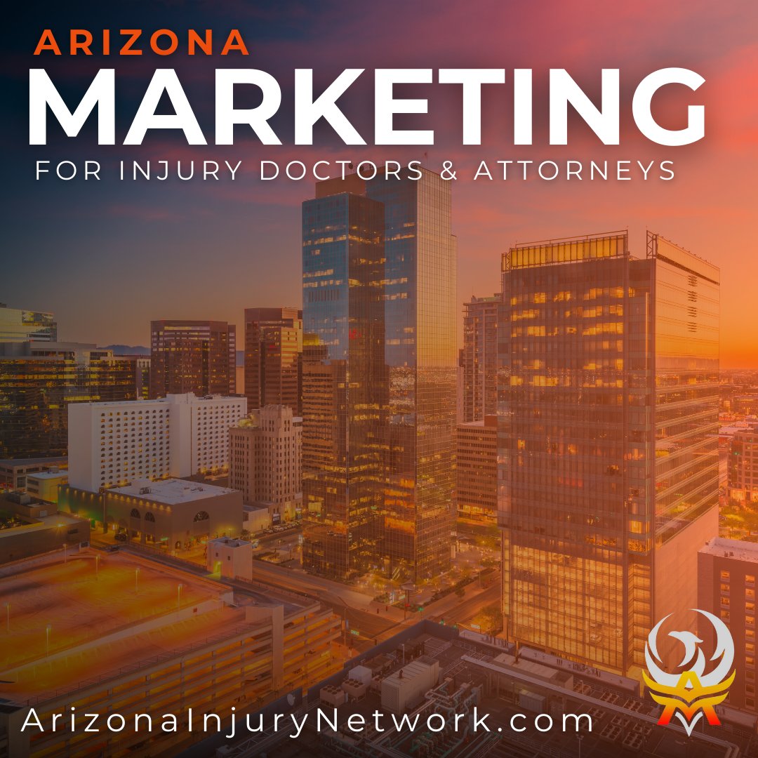 AzInjuryNetwork's tweet photo. At Arizona Injury Network, we're dedicated to supporting doctors and attorneys who specialize in treating and representing injury clients. Whether you're looking to expand your reach or enhance client engagement, our tailored marketing solutions are here to elevate your practice! https://t.co/KnwTAvYj3u