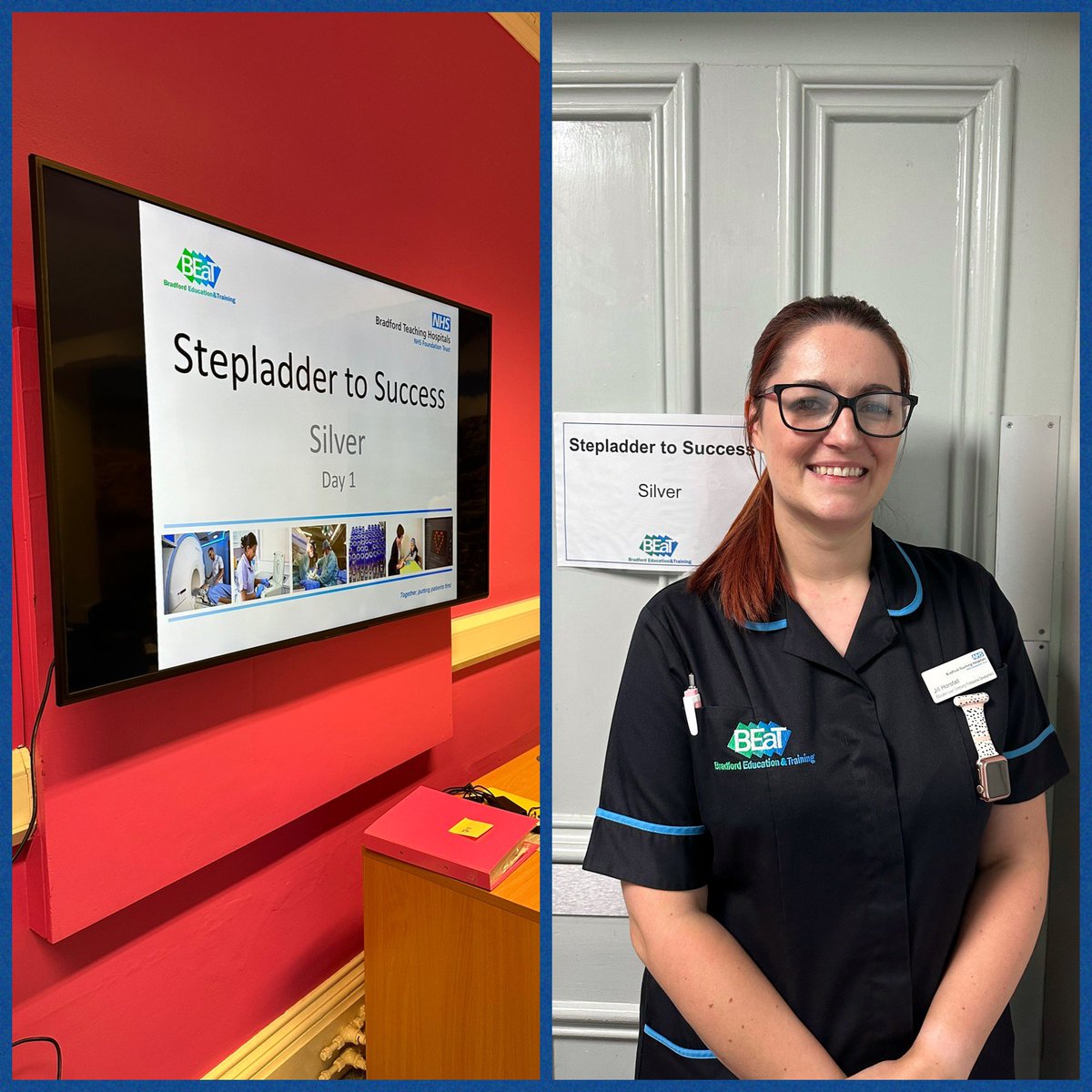 jillhorsfallCPD's tweet image. That’s day 1 of our Silver Stepladder to Success development day done, with our highest number of attendees yet! 

We still have places left to book on our upcoming Gold Development Days for Band 7 staff. Search ‘stepladder’ on ESR. 

#CPD #stepladder @BEaT_BTHFT