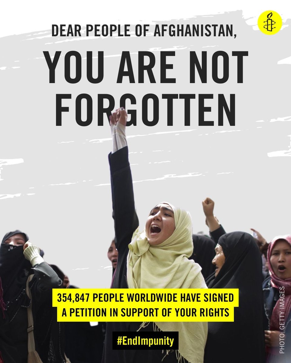 In a powerful show of global solidarity, 354,847 signatures have been collected calling on the Taliban de-facto authorities to respect and protect human rights in Afghanistan.