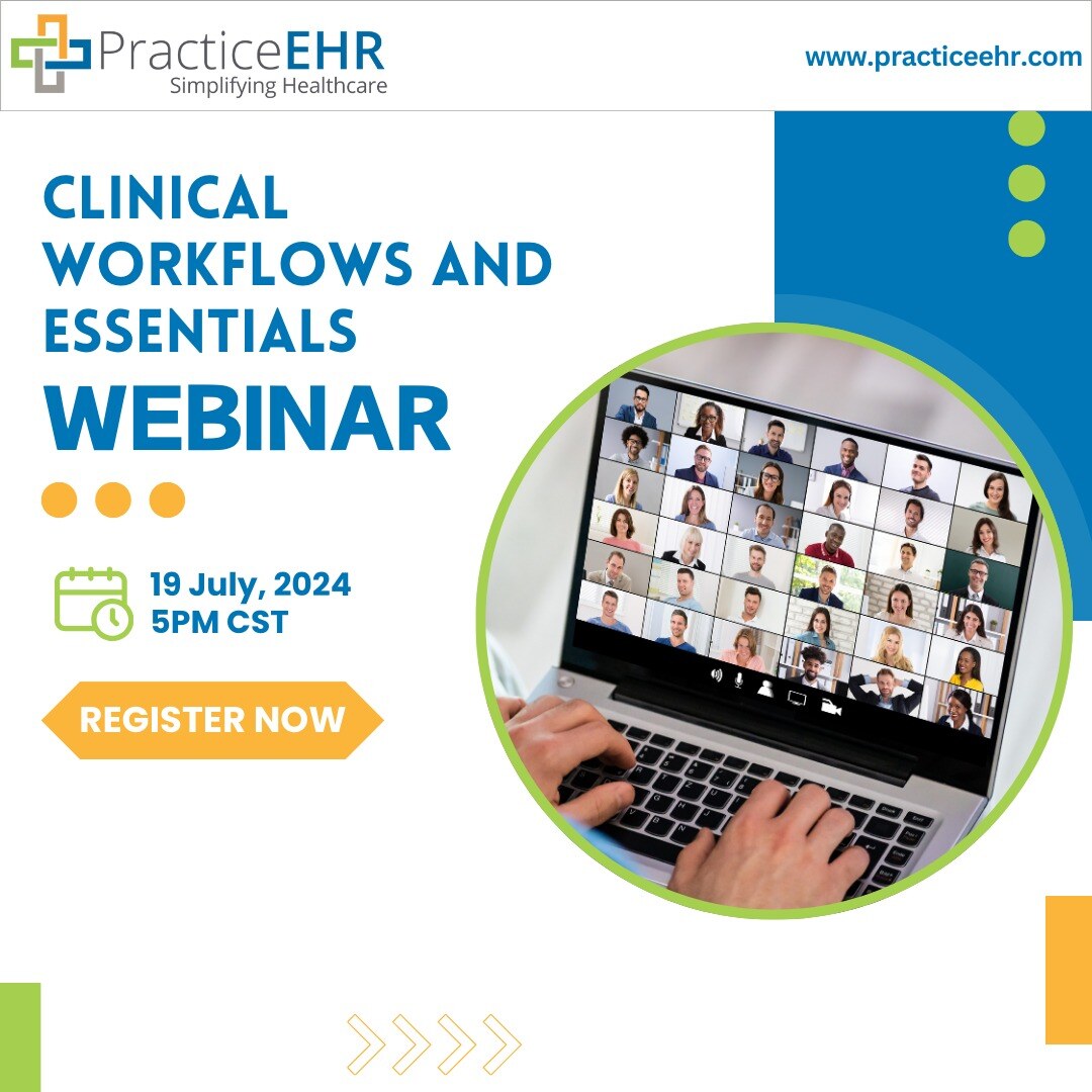 PracticeEHR's tweet image. Join our "Clinical Workflows and Essentials" webinar on July 19th at 5 PM CST. Ideal for healthcare professionals to optimize patient care and practice efficiency. Register now:hubs.la/Q02GzC8J0
#PracticeEHR #Webinar #Clinicalworkflow #Patientcare #EHR #Practicemanagement