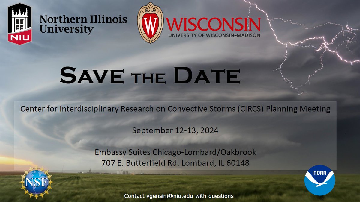 Is your line of work impacted by convective storms? Join us for a planning meeting this fall in Chicago. DM or e-mail with any questions. Already 30+ unique companies registered!