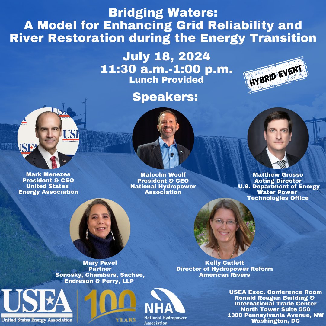 USEnergyAssn's tweet photo. There's still time to join us at our #hydropower event with @NatlHydroAssoc this Thursday!

In-person registration: https://t.co/abkD3KMfdN

Webex Registration: https://t.co/J4SzJ3FYOb https://t.co/z2zRt8XZp8