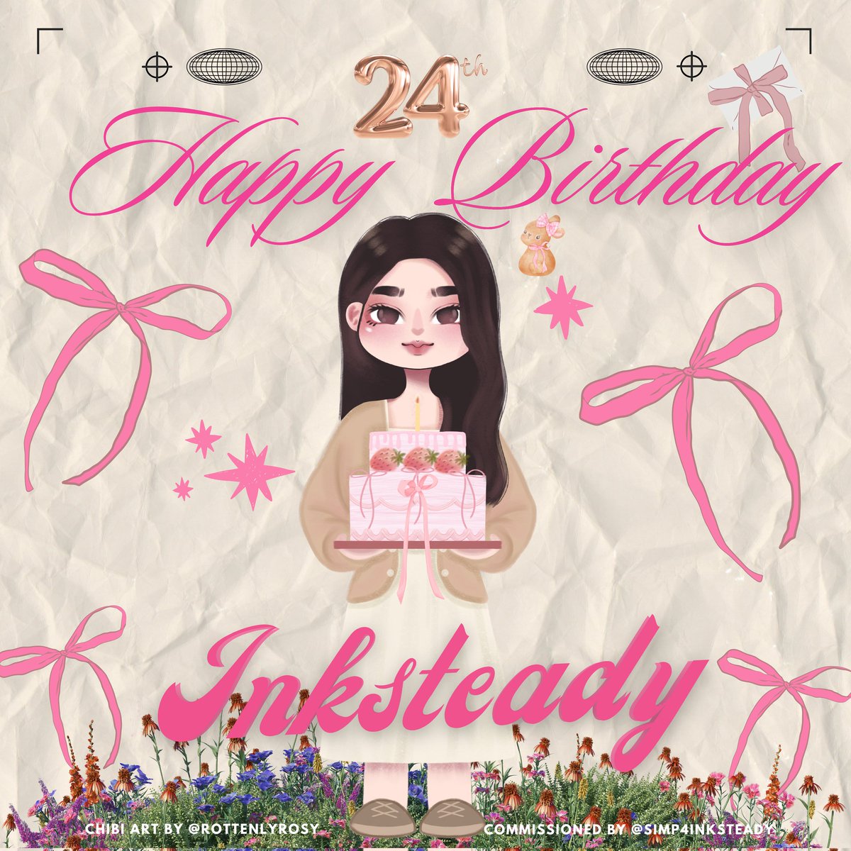 simp4inksteady's tweet photo. happiest birthday, my love ^᪲᪲᪲ ilysm !! 🎀💘

★ chibi art by @rottenlyrosy 
★ commissioned by @simp4inksteady https://t.co/mcDdZZNGAc