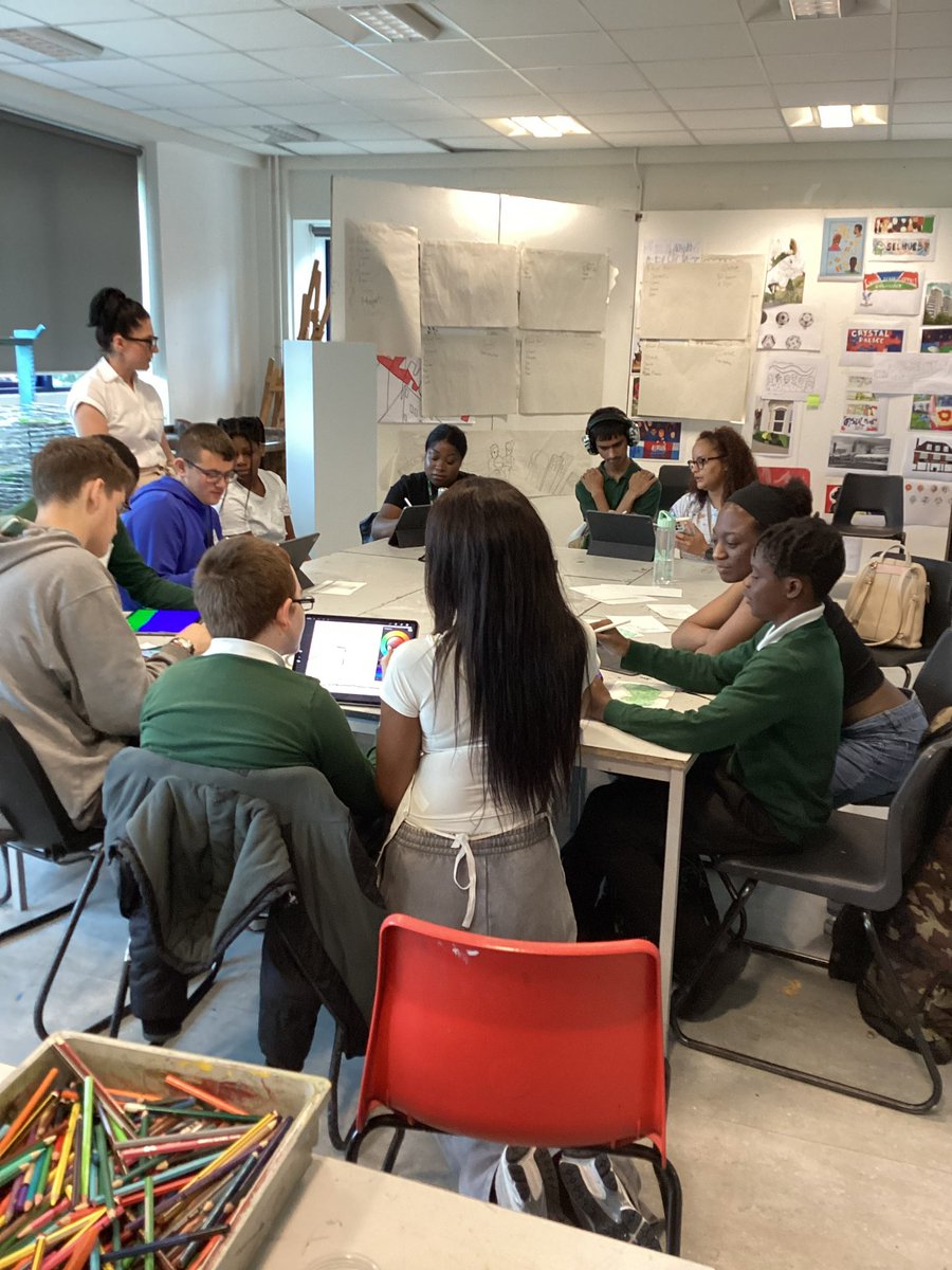 ValleyAddington's tweet photo. We worked at The Brit School today as part of an Art project. Thank you to their students and staff for the opportunity to visit. Everyone was super impressed with the @Apple tech used to design the Mural #Croydon #Community #WhereSpecialHappens https://t.co/FkTh3loVzi