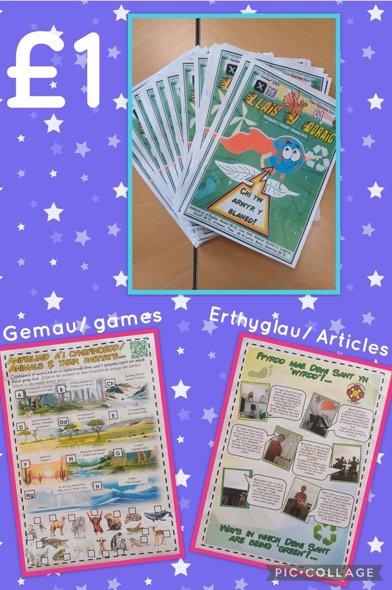 MissMEvans1's tweet photo. Mae cylchgrawn Ysgol Dewi Sant a grewyd gan y dysgwyr ar werth iddynt brynu yn yr ysgol am Β£1 o fory ymlaen!
πππ²
The Ysgol Dewi Sant magazine created by the children will be on sale for pupils to purchase for Β£1 from tomorrow!
#DSLlyth #DSDyn #GwenerGwych #LlaisYDdraig https://t.co/o3qf6WhBjH