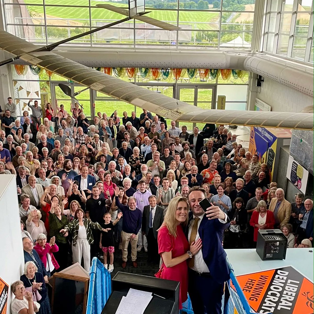 Thank you to the 450 people who came to celebrate our massive election win at the <a href="/WinSciCentre/">Winchester Science Centre</a> this weekend - and thank you to the 1000 people who helped with our campaign - we couldn't have done it without you!