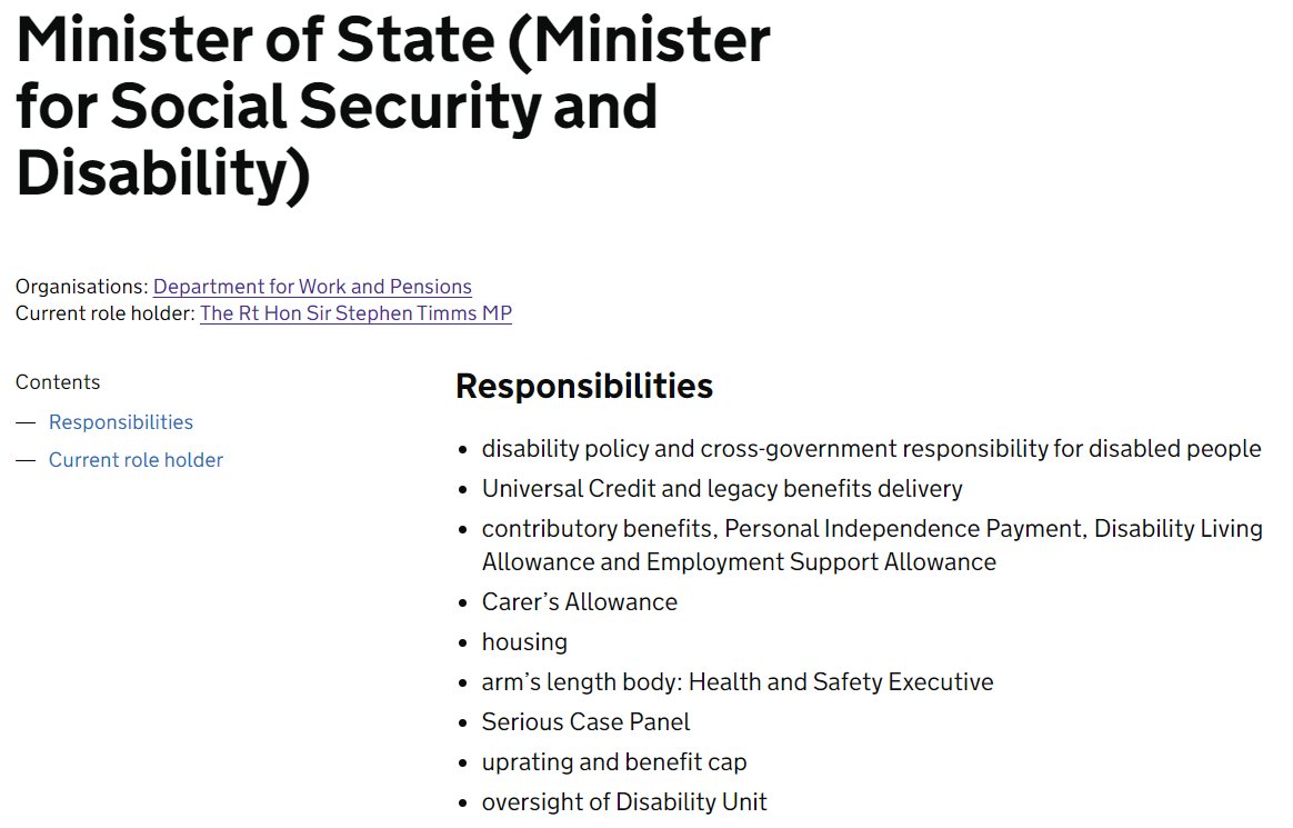 Tony Wilson (@tonywilsonies) on Twitter photo Ministerial responsibilities <a href="/DWPgovuk/">Department for Work and Pensions</a> now published... and for first time in 25 years(?) we've separate Ministers for Employment and Social Security!
Good news in my view - both priorities, and two great appts in <a href="/Alison_McGovern/">Alison McGovern</a> and <a href="/stephenctimms/">Sir Stephen Timms</a> 🧵
gov.uk/government/org… Ministerial responsibilities <a href="/DWPgovuk/">Department for Work and Pensions</a> now published... and for first time in 25 years(?) we've separate Ministers for Employment and Social Security!
Good news in my view - both priorities, and two great appts in <a href="/Alison_McGovern/">Alison McGovern</a> and <a href="/stephenctimms/">Sir Stephen Timms</a> 🧵
gov.uk/government/org…