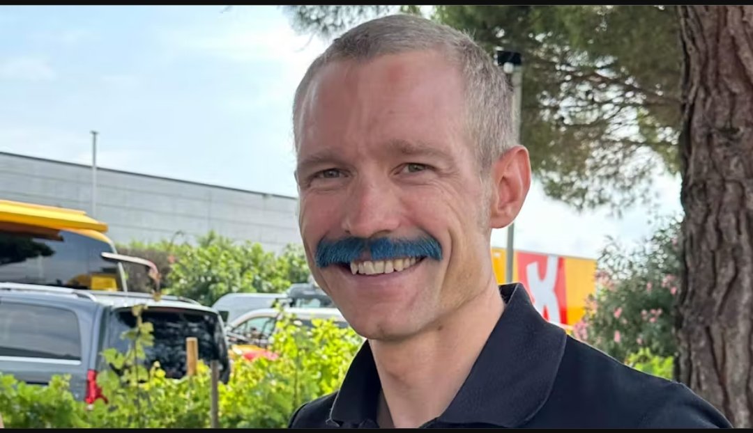 OlsenCycling's tweet photo. See THIS is breaking news 😂 Cort living up to his promises with a fancy new beard! The Pim de Keysergracht look is getting closer 😂 The Danes will know.. https://t.co/5bt32arCXT