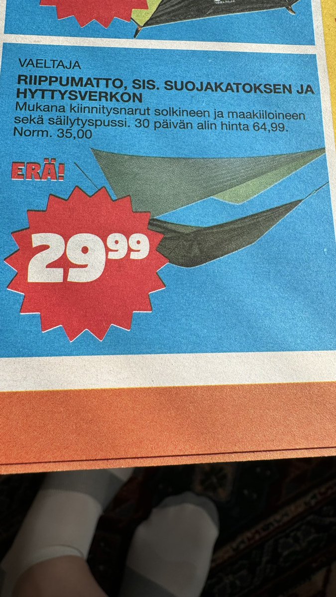 Miten tätä pitäisi lukea: Nyt 29,99 €, 30 päivän alin hinta 64,99 €. Norm. 35,00 €.  <a href="/tokmanni/">Tokmanni Group</a> Eli edellisen kuukauden aikana vedetty kaksinkertaisella hinnalla normaalihintaan nähden?