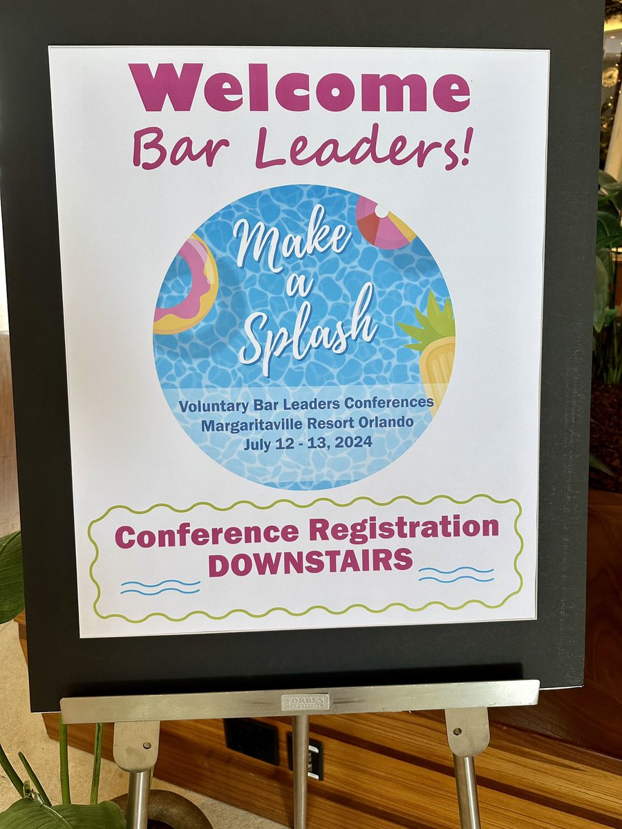 HCBATampaBay's tweet photo. @HCBATampaBay was proud to support the @TheFlaBar #VBLC2024 Great to be in Orlando with so many outstanding bar leaders from around Florida and to share information about association best practices! Thanks to the committee and all the sponsors who made it happen! 😄 https://t.co/v1kBA78knA