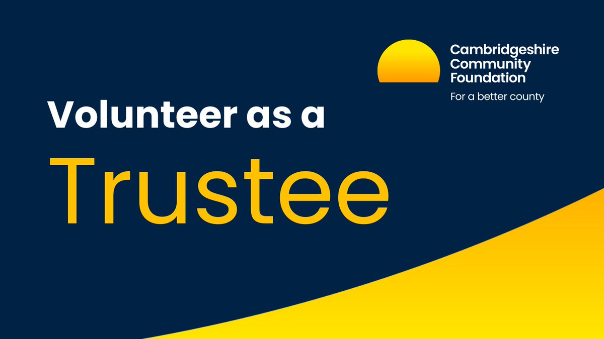 Join us as a #Trustee to shape our work towards a better #Cambridgeshire. We're looking for #finance and #law professionals to bring unique expertise and experience to support our continued growth. Find out more: cambscf.org.uk/volunteer-trus…