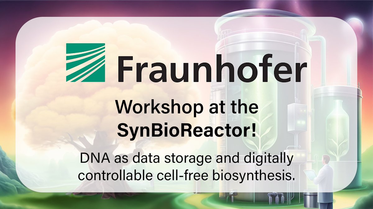 gasb_synbio's tweet photo. During our #SynBioReactor event we are hosting a @FraunhoferIPMS workshop on data storage via DNA🧬, enabled through digitally controllable cell-free biosynthesis at the tip of your fingers!
Learn more and get your tickets here👇
https://t.co/Ft9Qrtd0za https://t.co/eyitHJvyt7