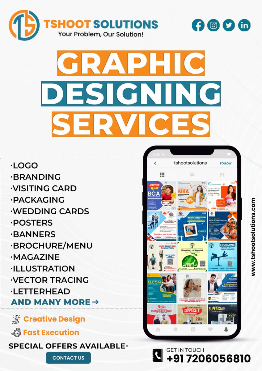 tshootsolutions's tweet photo. Graphic Design Services...
📷 Banners
📷 Logo
📷Brochures
📷 Book Cover
📷 Letter Head
📷 Branding
📷 Packaging
📷 Wedding Cards and videos
📷 Visiting cards
#contact For More Info: 7206056810
or Visit: https://t.co/YL5wA81JjF

#graphicdesign #designer #logo #logodesigner #brand https://t.co/kaE6QmADKc