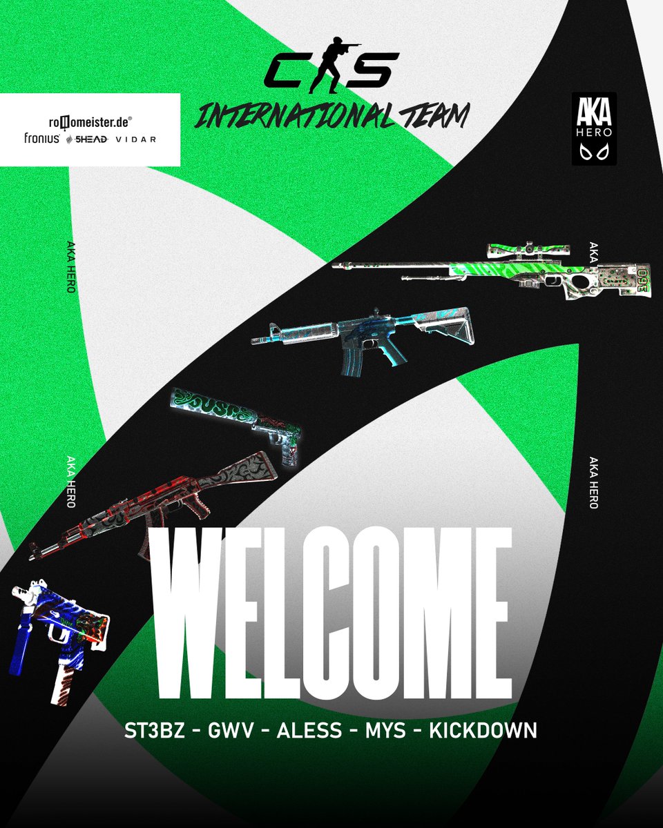AKAHEROESPORT's tweet photo. ⚫️Announcement⚫️

We are happy to find the right people for our International Squad. 🔥👀

◾️ @ST3BZ1 
◾️ @UkGwv 
◾️ @_Aless_x 
◾️ @oddballmys 
◾️ @kickdown666 
◾️ @Blackcashff (C)

Let's go! 🖤

#BEAHERO https://t.co/ZuwU8Zybu9