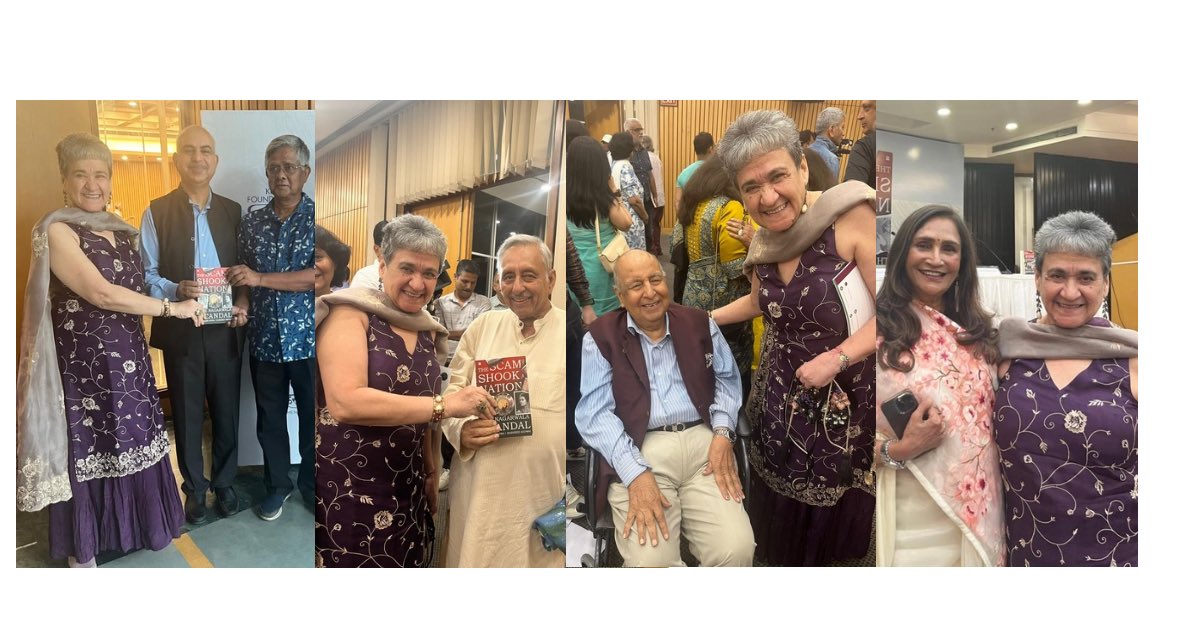 InkpotConclave's tweet photo. An engaging discussion today with @ManiAyeSir @virsanghvi and authors @rasheedkidwai and @prakashpatra172 at their book launch -  ‘The Nagarwala Scam’… an infamous case that shook the nation in the 70s #booklaunch 
@ratan_mrs @FoundationPK @pp1931 https://t.co/uwvBcec8Zi