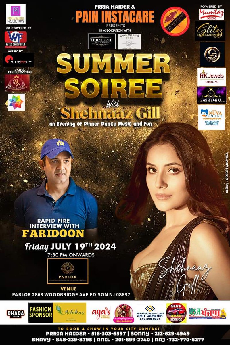 iFaridoon's tweet photo. USA fans of @ishehnaaz_gill don't miss this blockbuster LIVE Rapid Fire with Shehnaaz on July 19 in New Jersey !!! https://t.co/xHZ7S5AOBJ