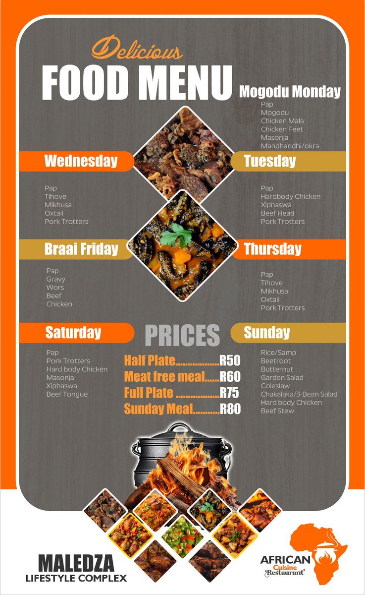 MaledzaLS's tweet image. New store now open! 

African Cuisine at Maledza Lifestyle