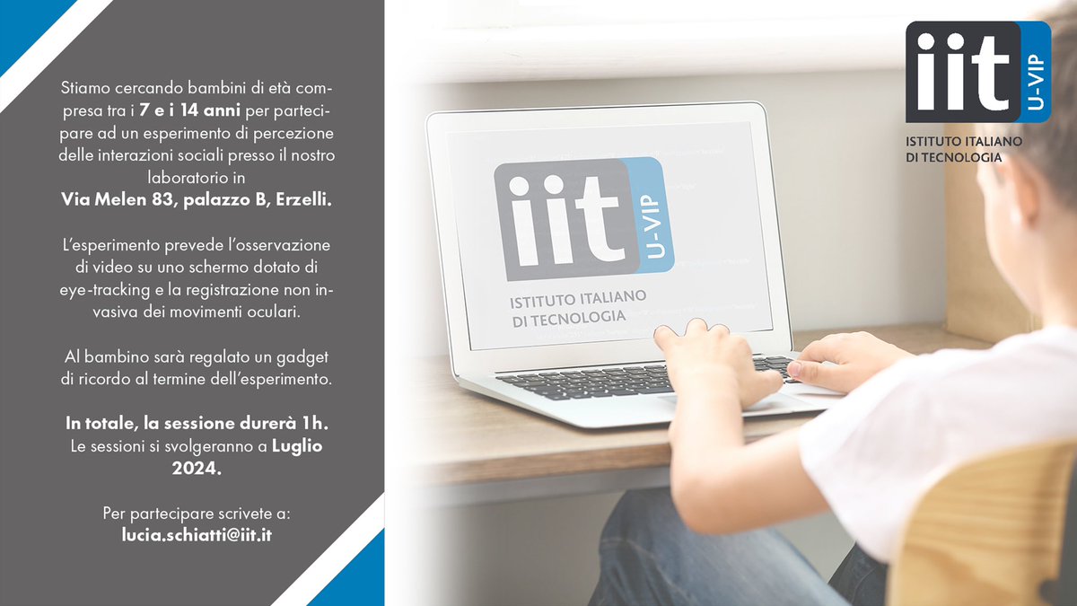 GreatCampusGe's tweet photo. IIT al GREAT Campus organizza uno esperimento percettivo.
Per info leggi la locandina. https://t.co/26xRabcD6K