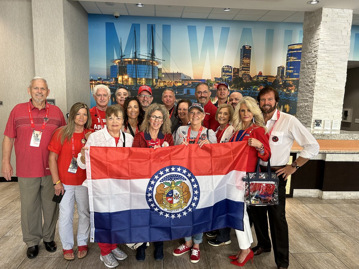catdeeann's tweet photo. First full day of the convention. #54thBattalion is loud and proud representing thousands of voices across Missouri. Standing strong and tall for the #ForgottenAmericans. #Trump2024 https://t.co/Anj2yghmtH