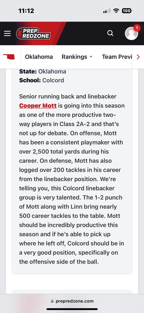 Thanks <a href="/PrepRedzoneOK/">Prep Redzone Oklahoma</a> for the write up💪🏻💪🏻
<a href="/PrepRedzone/">Prep Redzone 🏈</a>