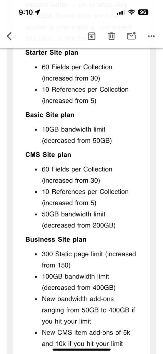 Anyone know why <a href="/webflow/">Webflow</a> is significantly reducing its bandwidth limits on all plans? 🤔