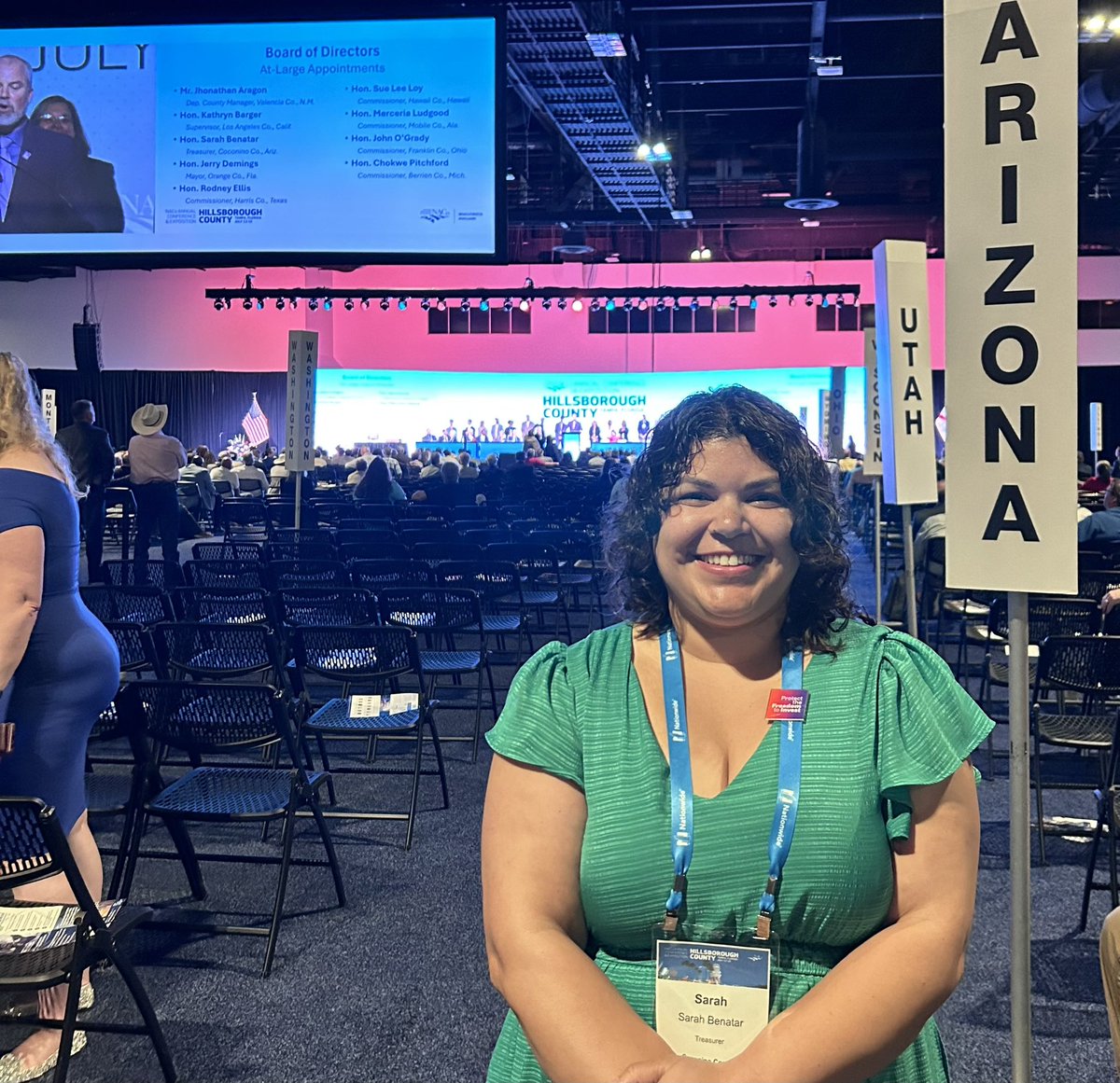 AZCounties's tweet photo. Congrats to @CoconinoCounty Treasurer and former AACo President @sarahbenatar - she was just named as an At Large member to @NACoTweets Bd of Directors! Excellent choice by new NACo Pres James Gore! https://t.co/0VP6z6QOHu