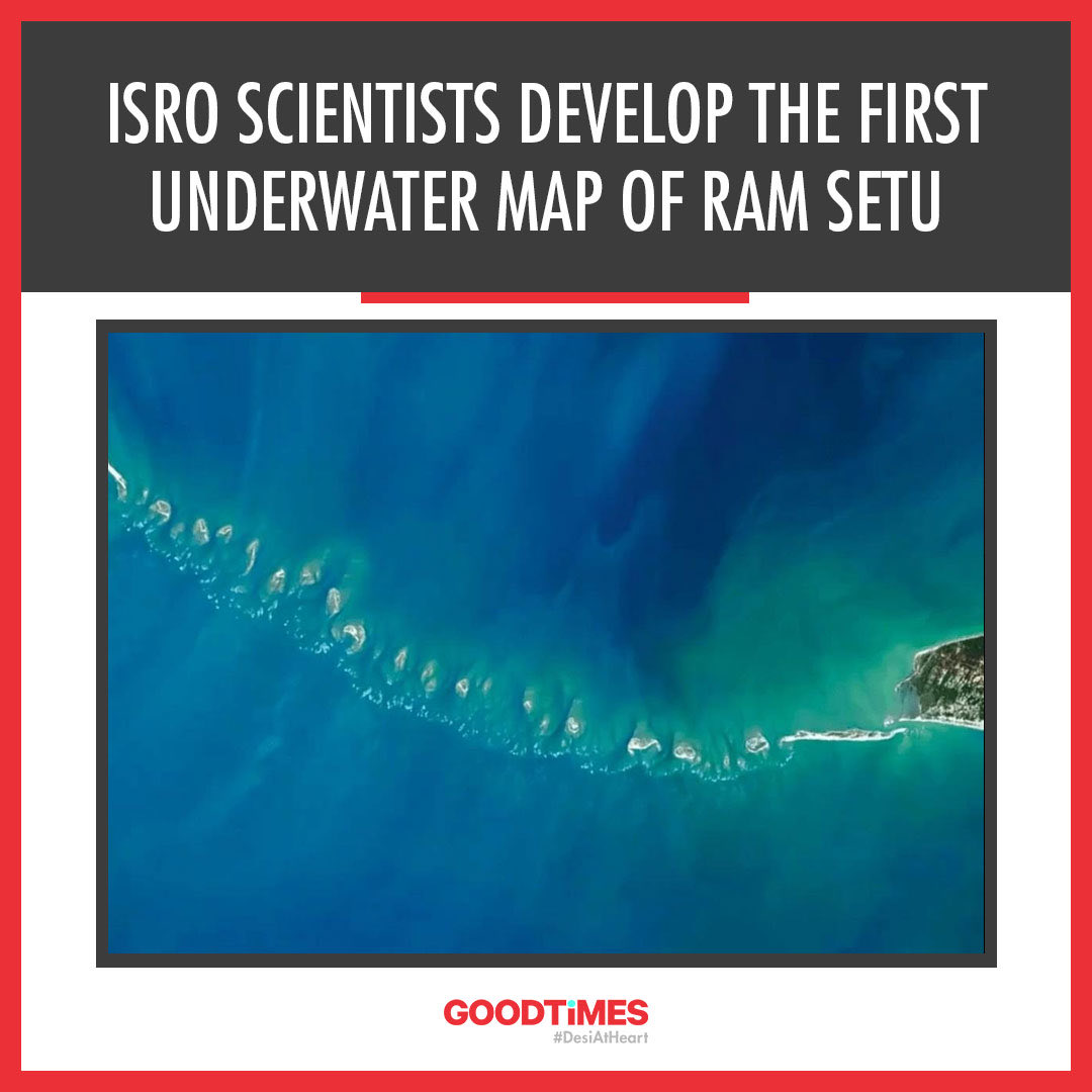 ndtvgoodtimes's tweet photo. Here’s your daily dose of good news with GOODTiMES!
#Isro #RamSetu #AdamsBridge #News https://t.co/w0SGiVKfkA