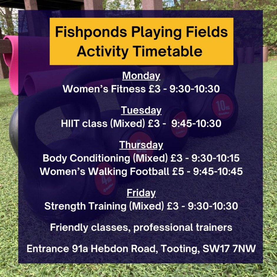 These exercise classes are highly recommended and great value. There’s also yoga on a Wednesday now