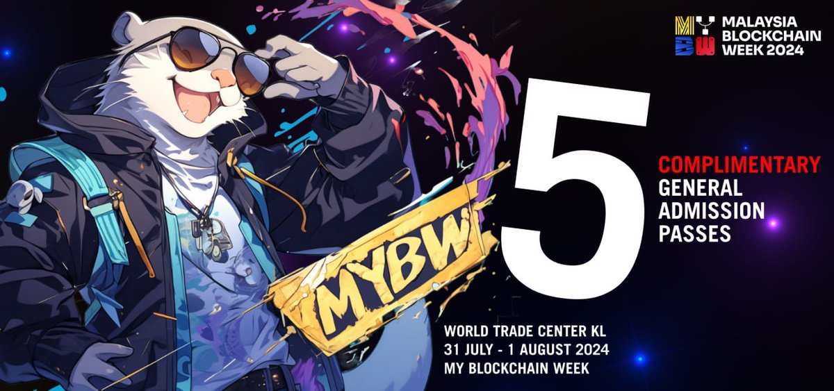 Gm Decoders! 

🚀Giveaway LIVE!🚀

We’re giving away 5 Admission Passes (worth $88) to Malaysia Blockchain Week (MYBW) on 

🗓️July 31 - August 1, 2024!

How to participate:

➤Follow <a href="/MalaysiaWeek/">Malaysia Blockchain Week</a>  + <a href="/Decodedio/">DeCoded</a>
➤Like &amp; RT 
➤Tag 2 friends and comment your fav food!

Winners get