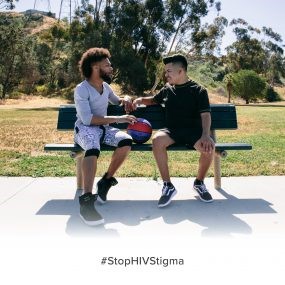 Friends don’t let friends perpetuate #HIVstigma. If you have a friend with #HIV, offer support by learning the facts and discovering ways to #StopHIVStigma. Learn more by visiting: bit.ly/2P55FW5 #StopHIVTogether