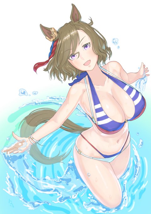 海が似合うウマ娘No1タップダンスシチー※脳内調べ
(海の日間に合わなかった)
#海の日 
#タップダンスシチー
#ウマ娘 