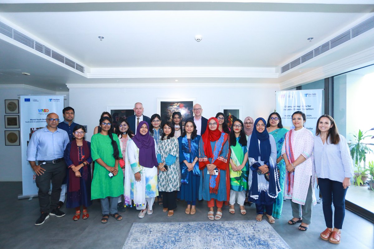 DevtalePartners's tweet photo. 🌟 Excited to join forces with the European Union in Bangladesh to celebrate World Youth Skills Day! 🌍 Embracing the theme 'Youth Skills for Peace and Sustainable Development,' Devtale Partners reaffirms its commitment to empowering youth and driving positive change! 
💪 #WYSD https://t.co/u8h7iSYhdO